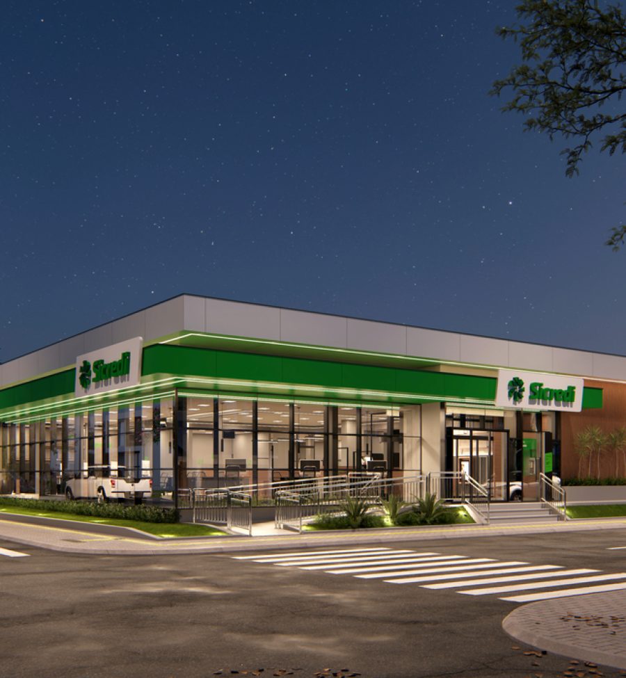 07 Fachada Sicredi Rio Azul V02 noturna